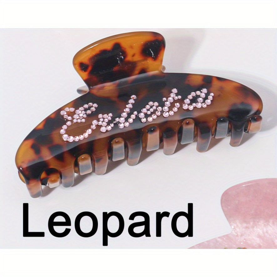 Customizable Rhinestone Hair Clip - Personalized Name with Sparkling Rhinestones, Elegant Hair Accessory for Women, Durable Gift for Wife/Girlfriend/Couple, Valentine'S Day Present, Multiple Colors Available, Cute Hairpin, Valentine'S Day Gift |
