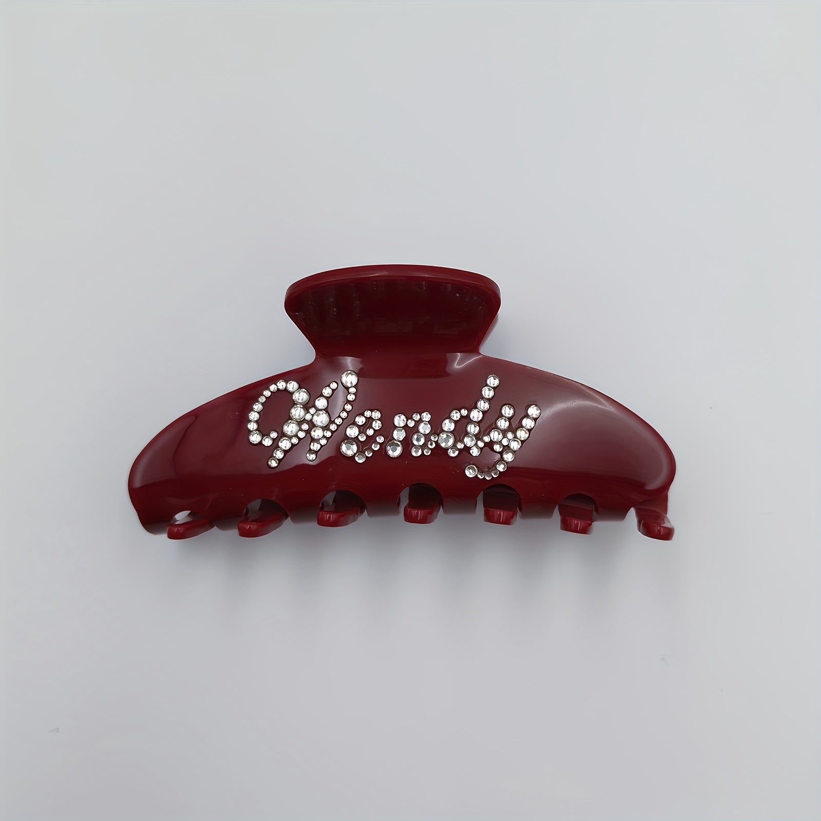 1pc Personalized Name Hair Clip for Women - Custom Rhinestone Oval Hairpin with Multi-Color Options, Elegant Wedding Bridesmaid Mother’s Day Christmas Gift, Fits Thin/Medium/Thick Hair, Special Occasion, Sparkling Embellishment, Highquality Accessory,