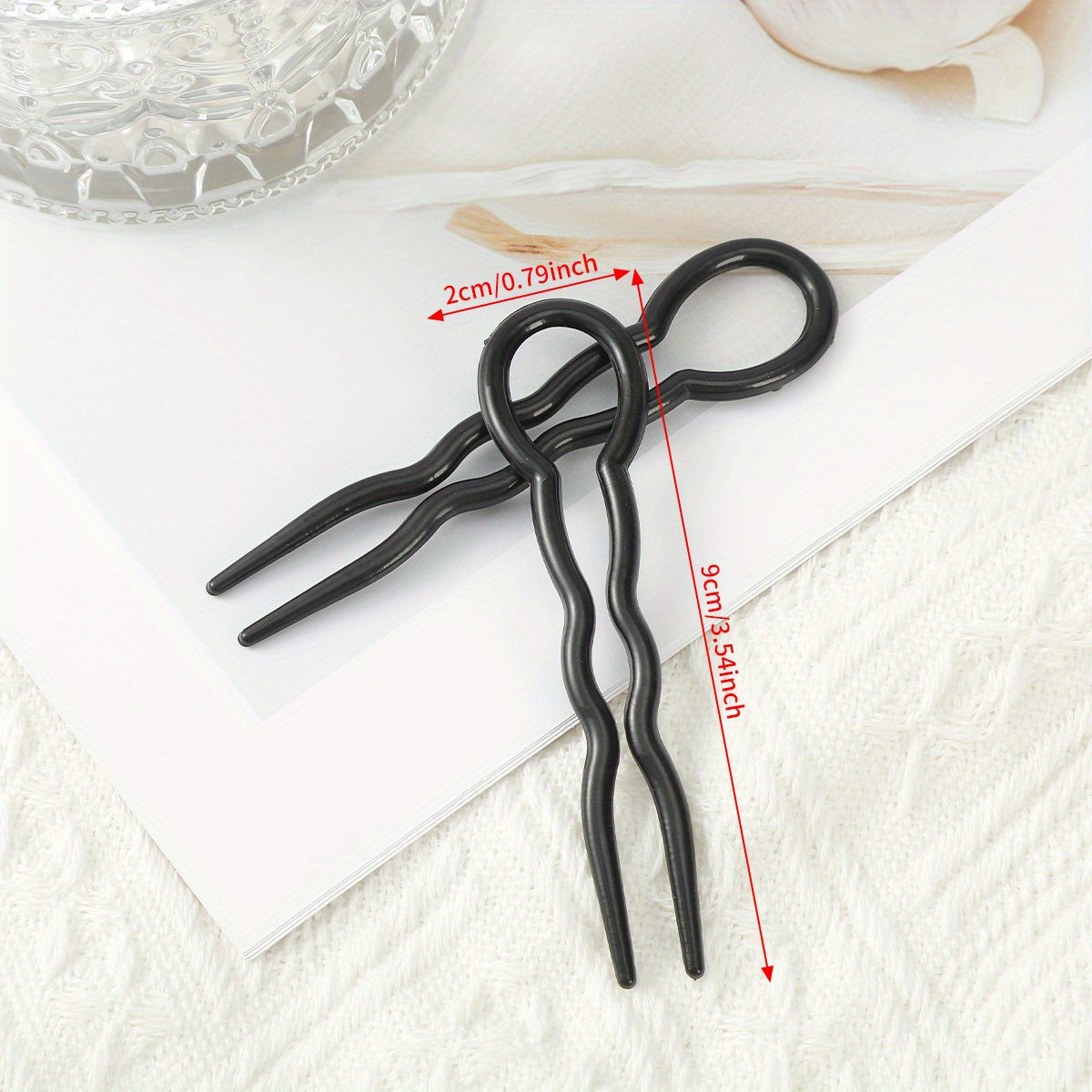 Plastic U-Shaped Hair Pins Set 20-50PCS, Invisible Hairpin Grips, Spiral Hair Braid Twist Styling Clips, Elegant Minimalist Bun Maker Tools for Women, Bride Wedding Hairstyle Accessories (14+)