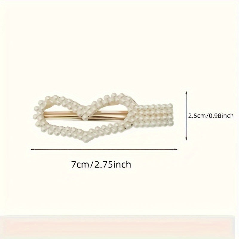 A Set of 20 Elegant Pearl Bow Hairpins, Featuring French-Style Hair Clips, Exquisite Korean Side Tassel Hairpins, Practical Plastic Duckbill Clips, And Fashionable Accessories in Random Styles.