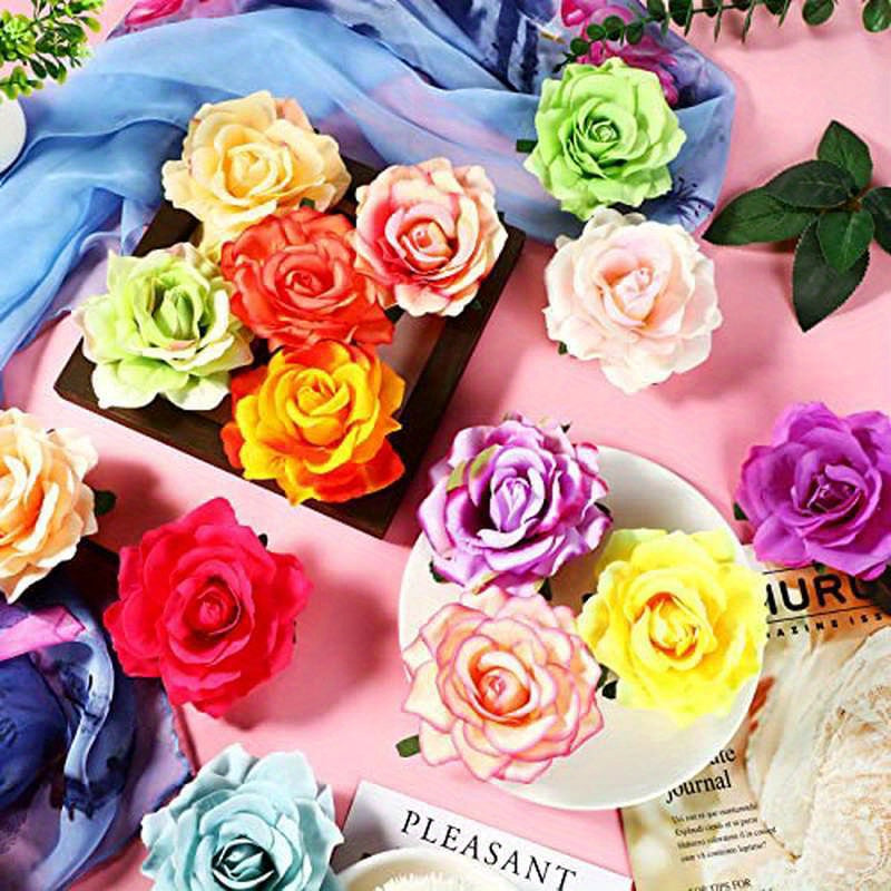 Waydress 30pcs 4 Inch Flower Hair Clip Rose Hair Accessories Floral Hairpin Brooch Flowers Pin Brooch for Bridal Headpiece Accessories Wedding( 28 Colors), Special Occasion Hairpins, Formal Event Hairpieces, Decorative Hairpins, Vintageinspired Brooches,