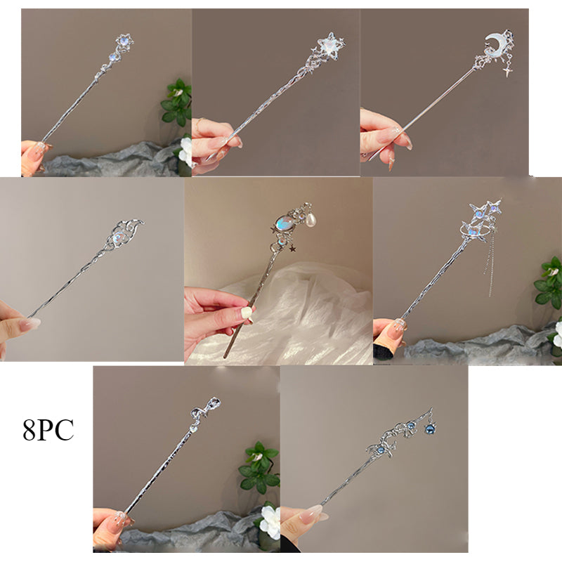 8pcs - Hairpin for Women with Ancient Style and High-end Feeling, Elegant Hairpins Suitable for Parties and Daily Wear