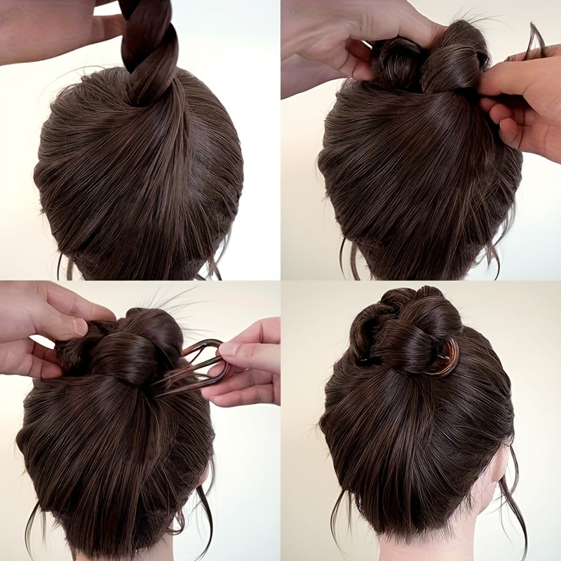 11pcs, Lazy Hair Tools, Bun Head Insert Comb U-Shaped Clip, Back of The Head Hairpin, Straight Hair Clip Comb Hairpin, Suitable for Daily Styling And Parties, Travel