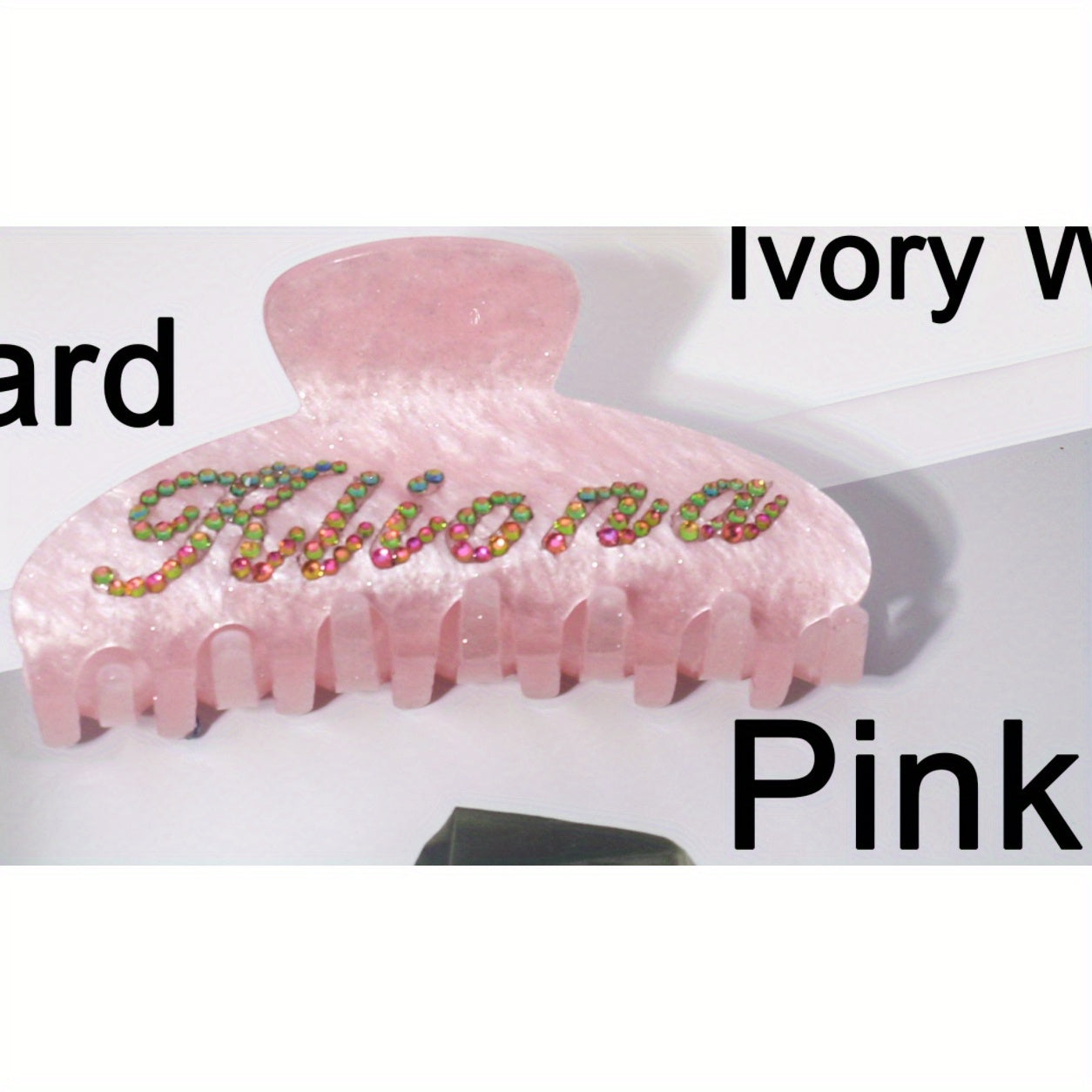 Customizable Rhinestone Hair Clip - Personalized Name with Sparkling Rhinestones, Elegant Hair Accessory for Women, Durable Gift for Wife/Girlfriend/Couple, Valentine'S Day Present, Multiple Colors Available, Cute Hairpin, Valentine'S Day Gift |