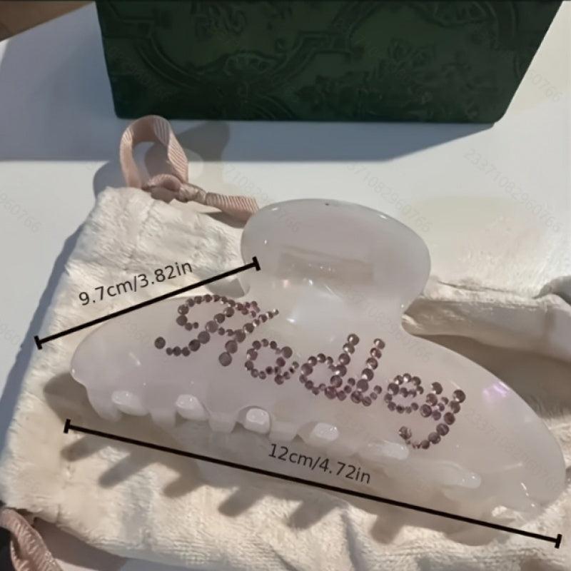Customizable Rhinestone Hair Clip - Personalized Name with Sparkling Rhinestones, Elegant Hair Accessory for Women, Durable Gift for Wife/Girlfriend/Couple, Valentine'S Day Present, Multiple Colors Available, Cute Hairpin, Valentine'S Day Gift |