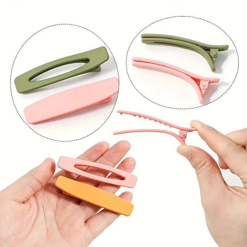 20pcs Morandi Matte Duckbill Hair Clips - Elegant Minimalist Plastic Hairdressing Tools with Multi-Color Options for Women & s, Secure Grip for Braiding, Ponytails, Buns, Everyday & Special Occasions, Ponytail Holder, Sleek Design, Smooth Finish, Salon