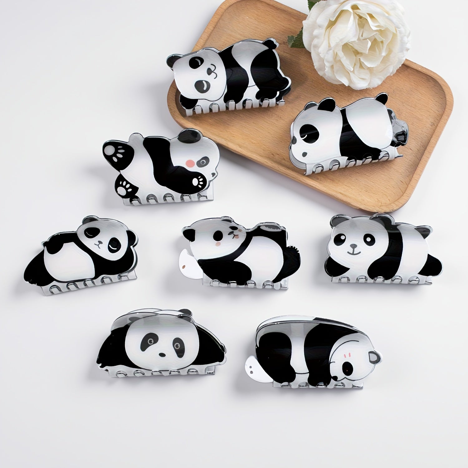 5pcs set, creative and cute panda hair clips, unique personality hair accessories, super adorable fun hairpins, suitable for women and s' updos, perfect for daily styling, parties, or travel