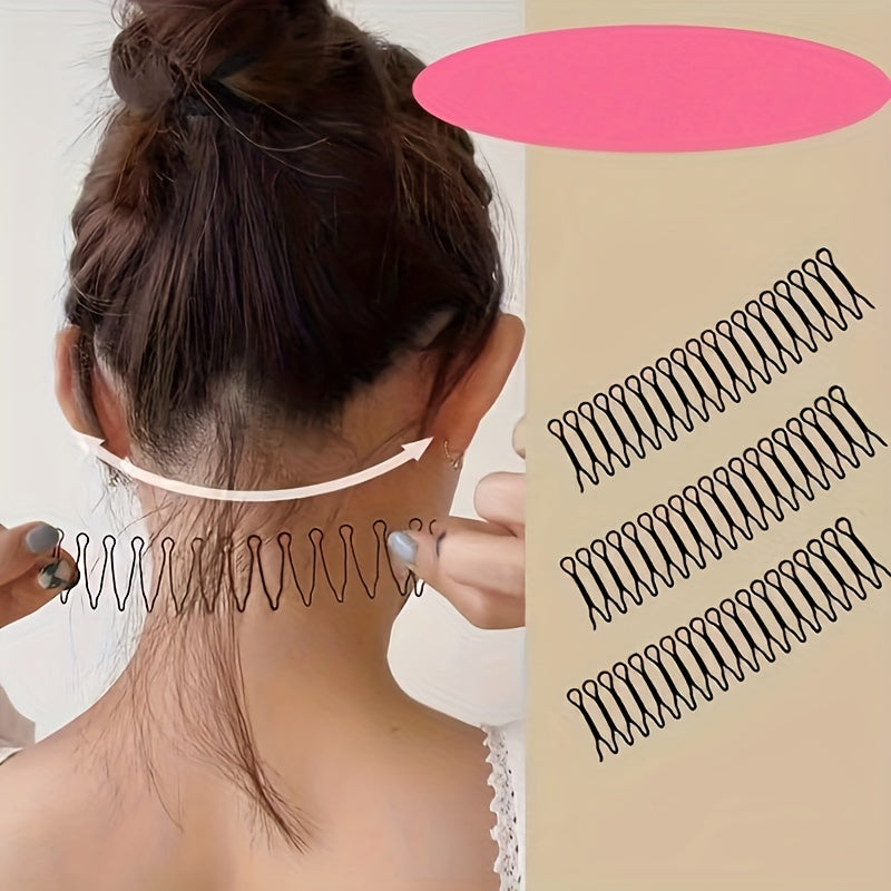 1/2/3/4/5pcs U Shape Hair Pins, Invisible Hair Finishing Fixer Combs, Mini Bangs Holder Styling Tool Hair Accessories