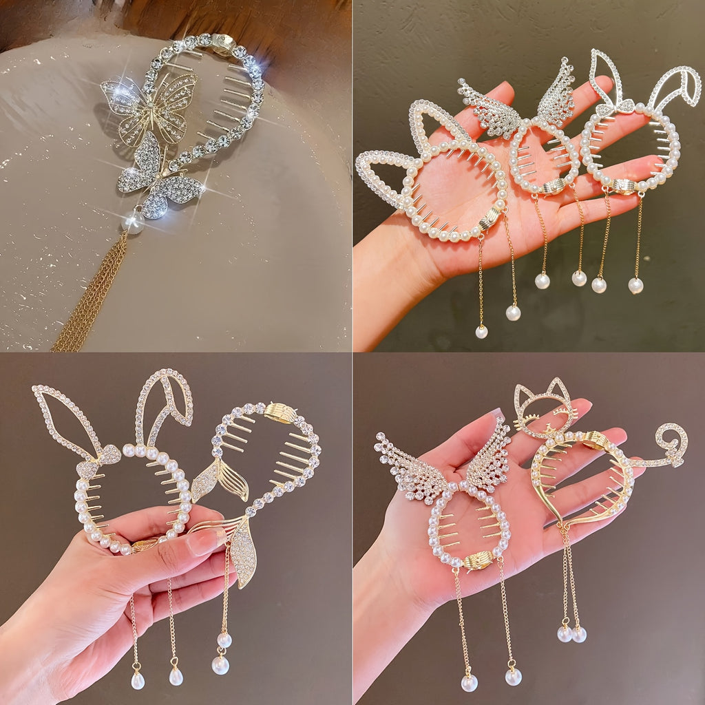 6pcs Creative Animal Design Metal Hair Clip Set, Stylish and Cute Hair Accessories for Everyday Use, Parties, or Gifts – Elegant Hairstyle Clips