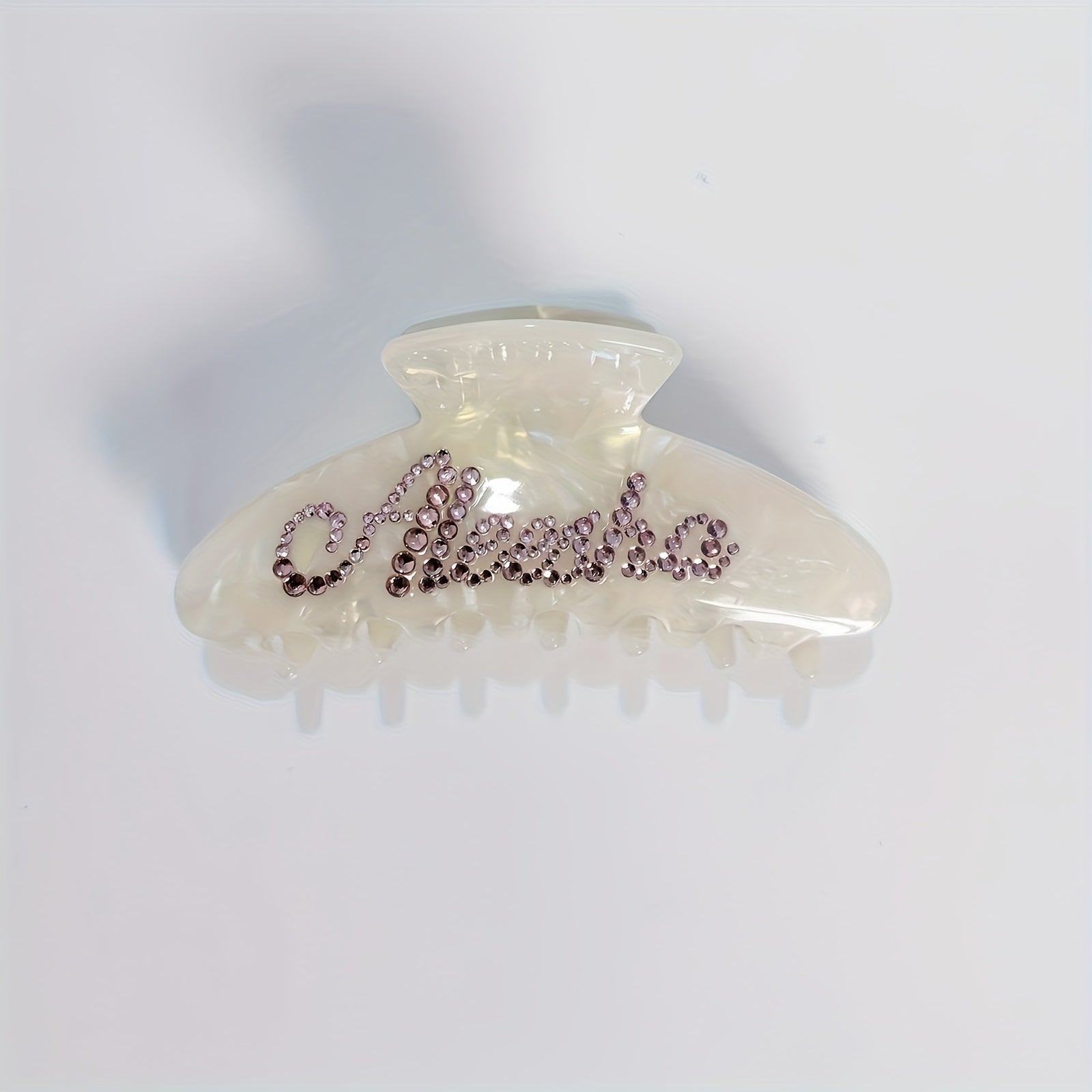 1pc Personalized Name Hair Clip for Women - Custom Rhinestone Oval Hairpin with Multi-Color Options, Elegant Wedding Bridesmaid Mother’s Day Christmas Gift, Fits Thin/Medium/Thick Hair, Special Occasion, Sparkling Embellishment, Highquality Accessory,