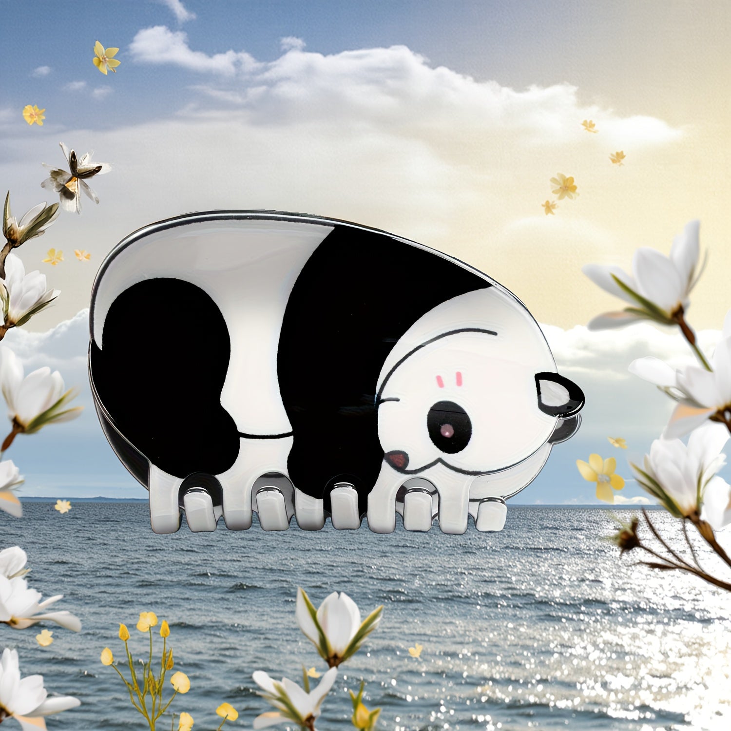 5pcs set, creative and cute panda hair clips, unique personality hair accessories, super adorable fun hairpins, suitable for women and s' updos, perfect for daily styling, parties, or travel