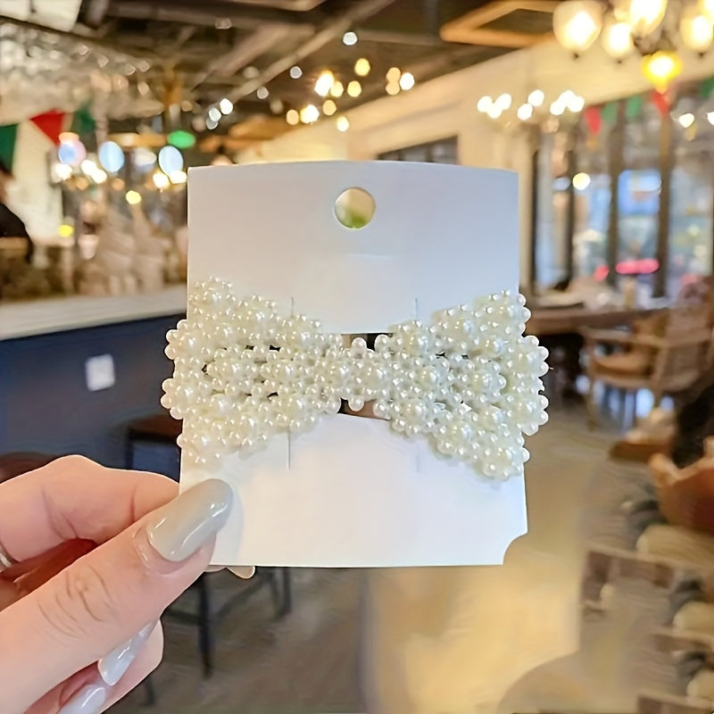 5pcs (48 random styles) side-parted Korean hairpins, hairpins, bangs clips, back of the head straight clips, cute multi-style hairpins, elegant bow hairpin sets, suitable for Women's daily use Halloween daily gifts