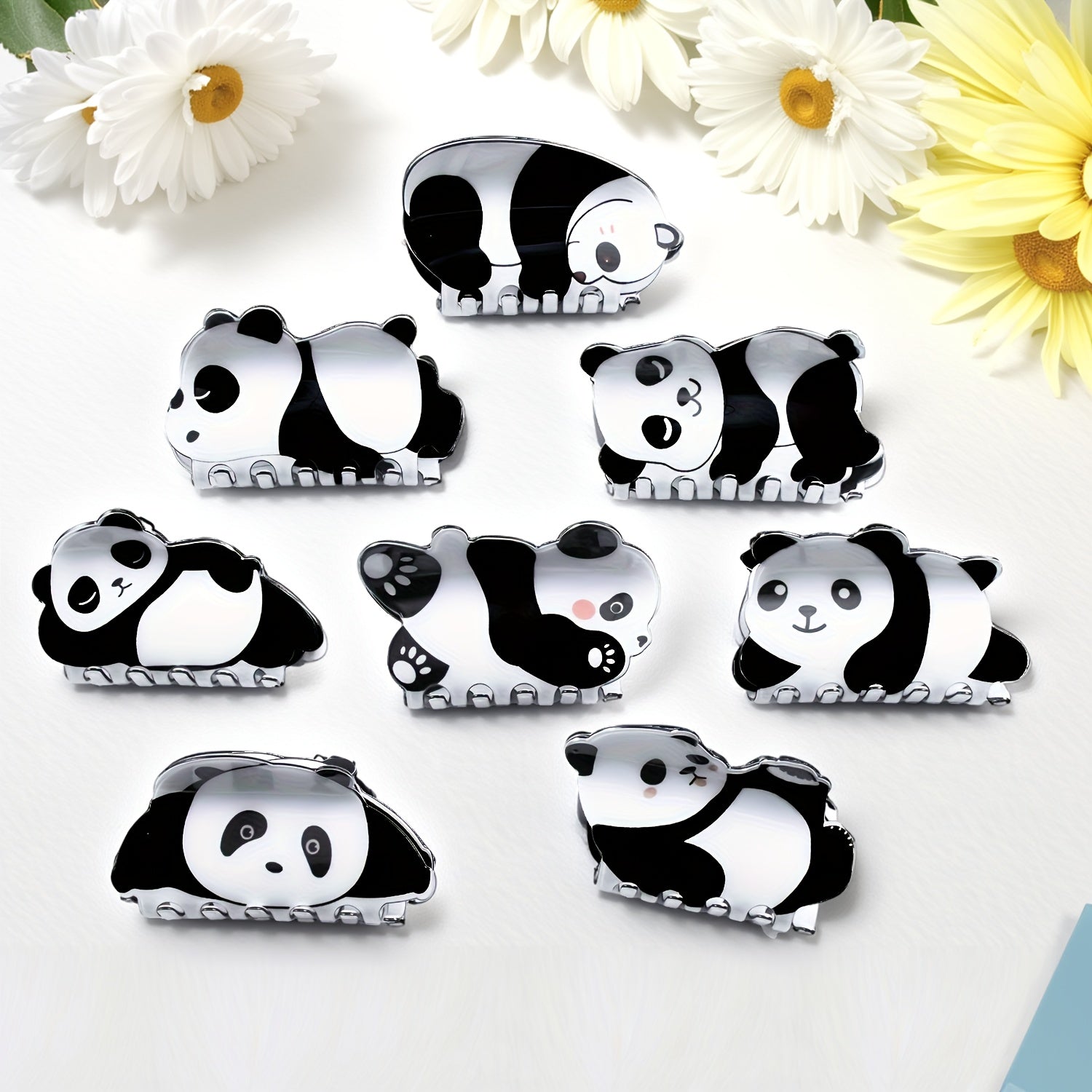 5pcs set, creative and cute panda hair clips, unique personality hair accessories, super adorable fun hairpins, suitable for women and s' updos, perfect for daily styling, parties, or travel