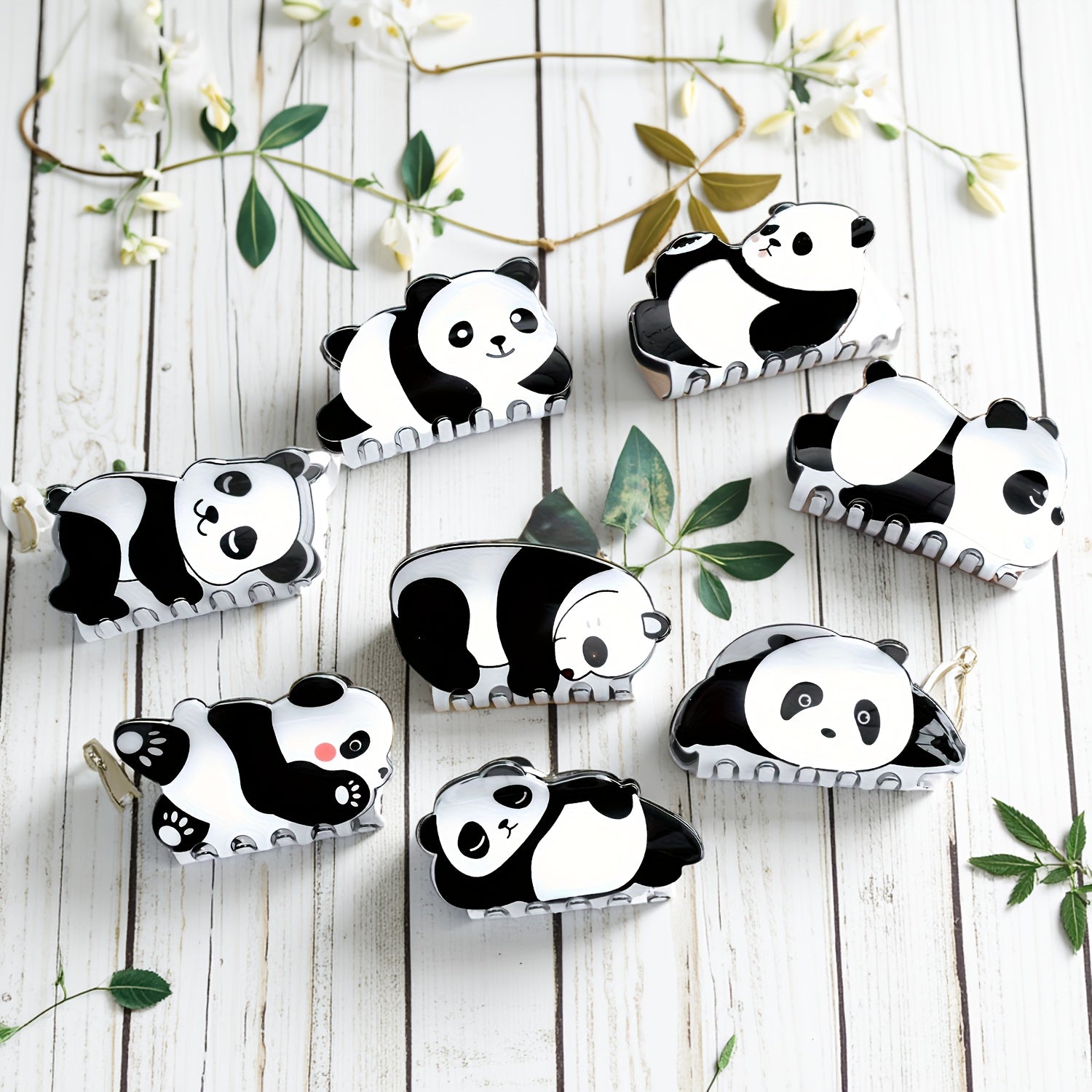 5pcs set, creative and cute panda hair clips, unique personality hair accessories, super adorable fun hairpins, suitable for women and s' updos, perfect for daily styling, parties, or travel